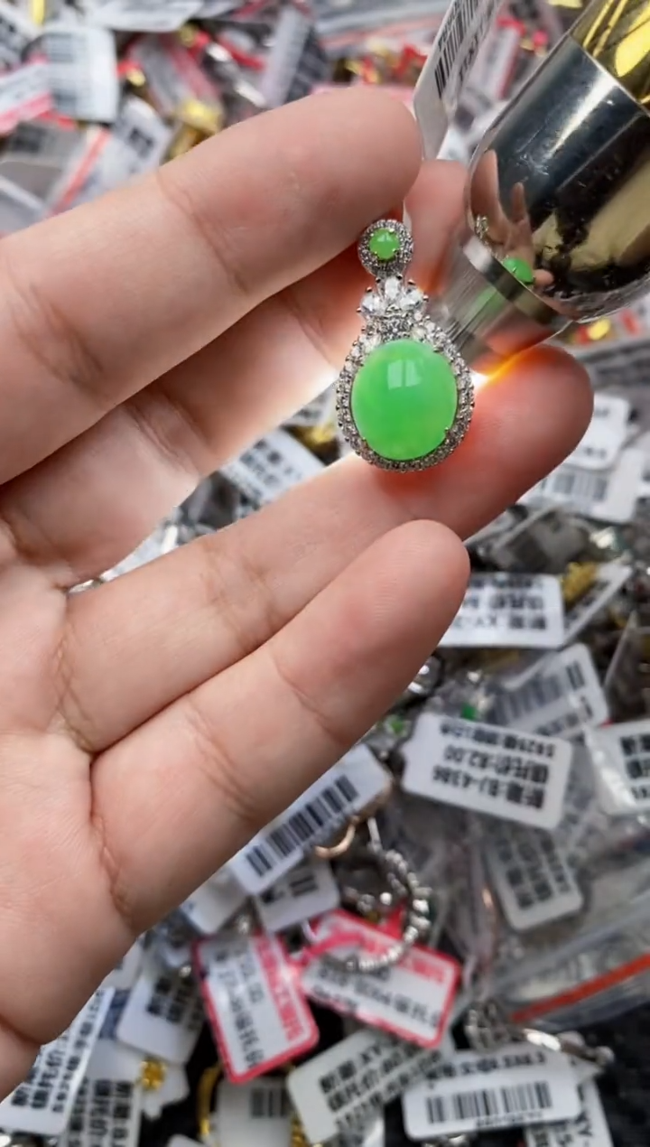 【闪购商品】翡翠戒指银S925镶嵌66666---2