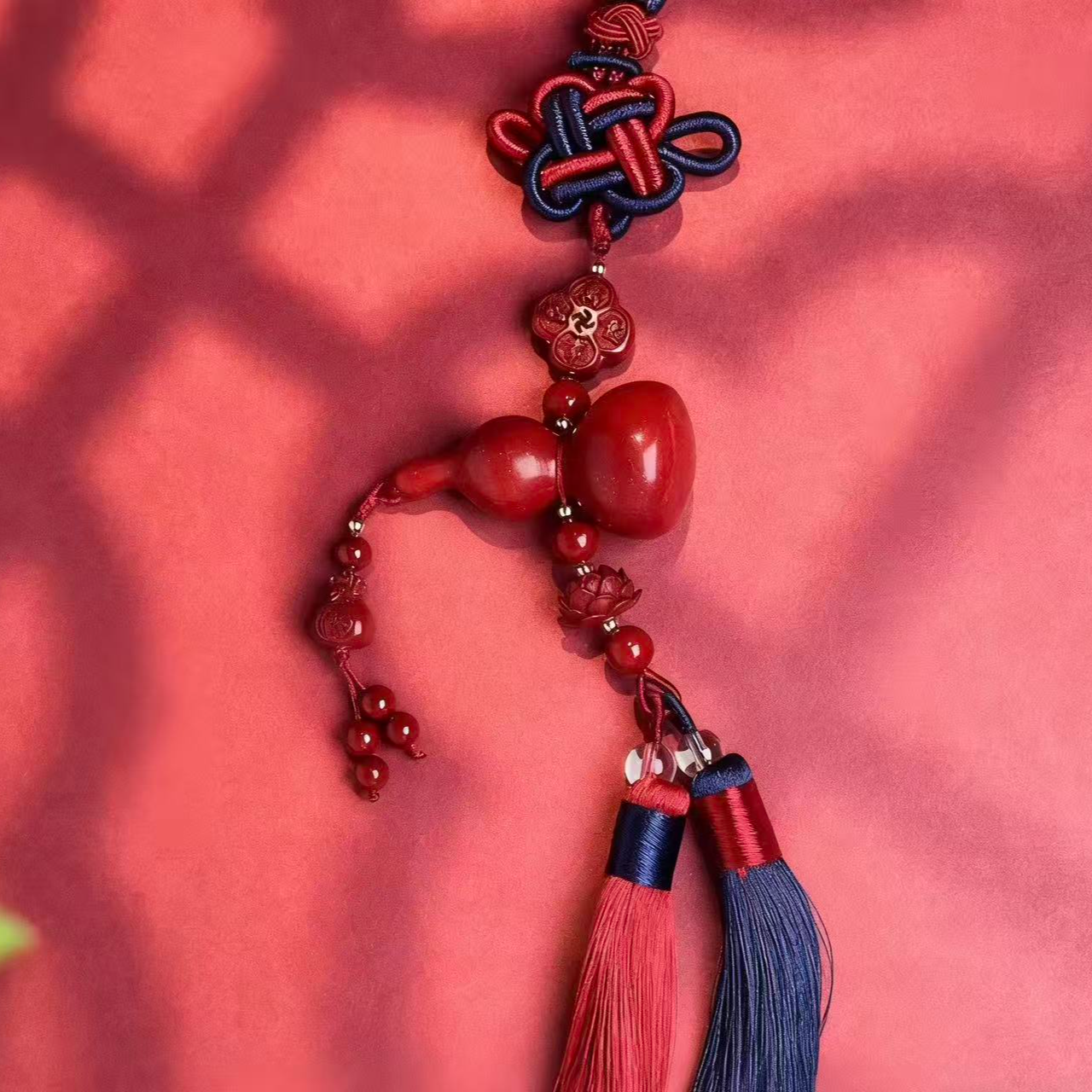 含辰砂工艺品朱砂葫芦车挂（无礼盒）632