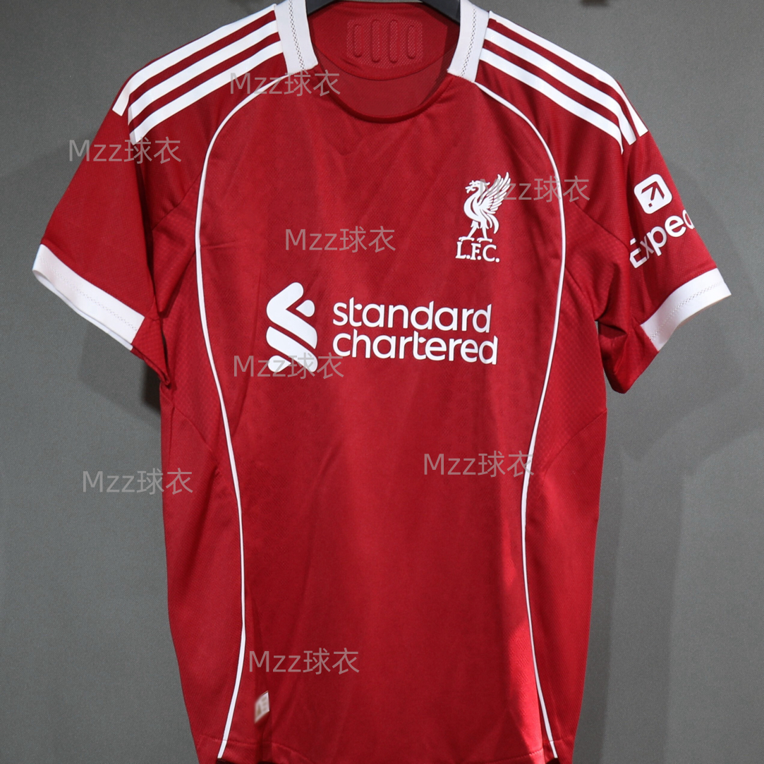 25/26利物浦主场短袖球员版足球服速干运动服