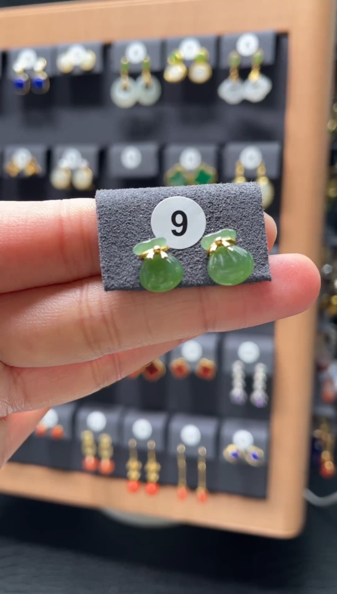 【闪购商品】和田玉耳饰银S925镶嵌009