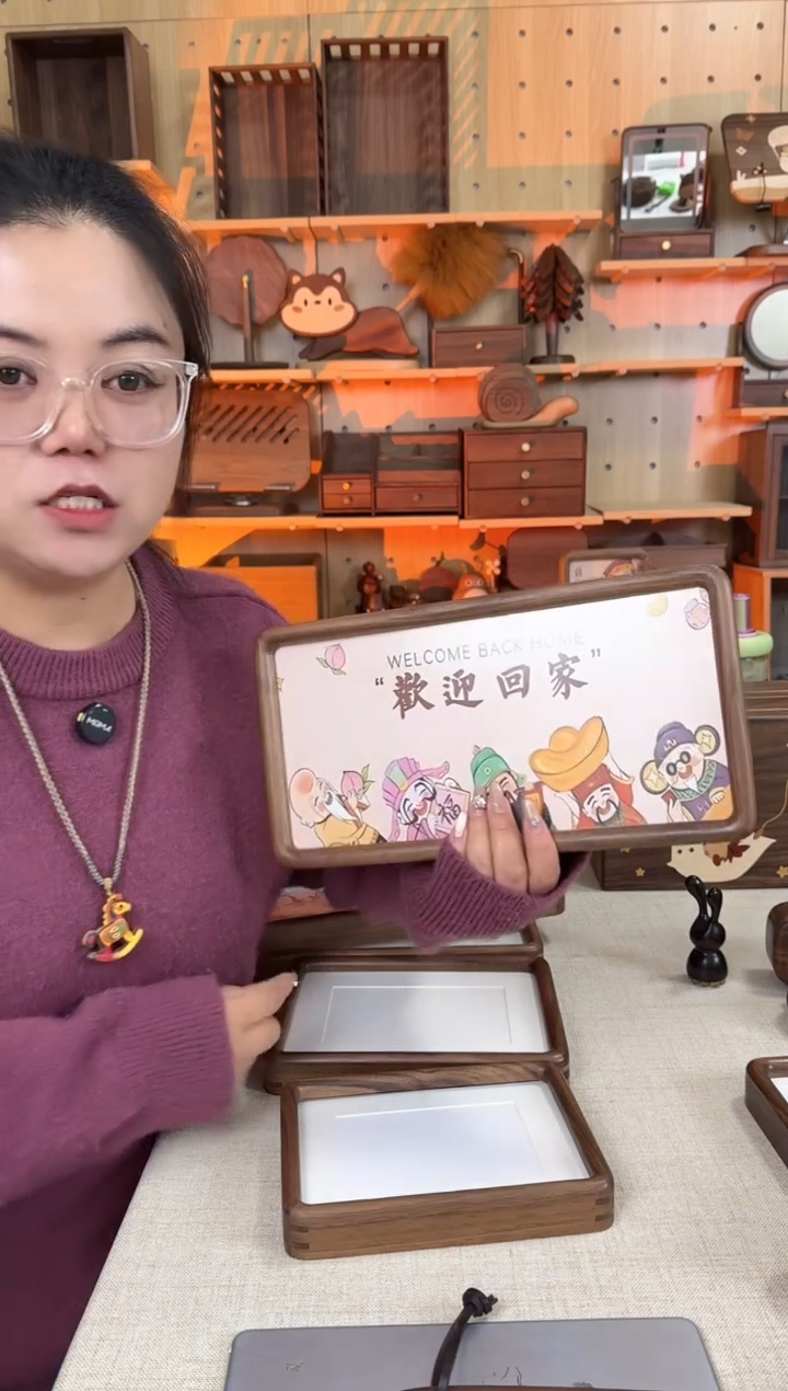 木黑胡桃实木长条加大号相框