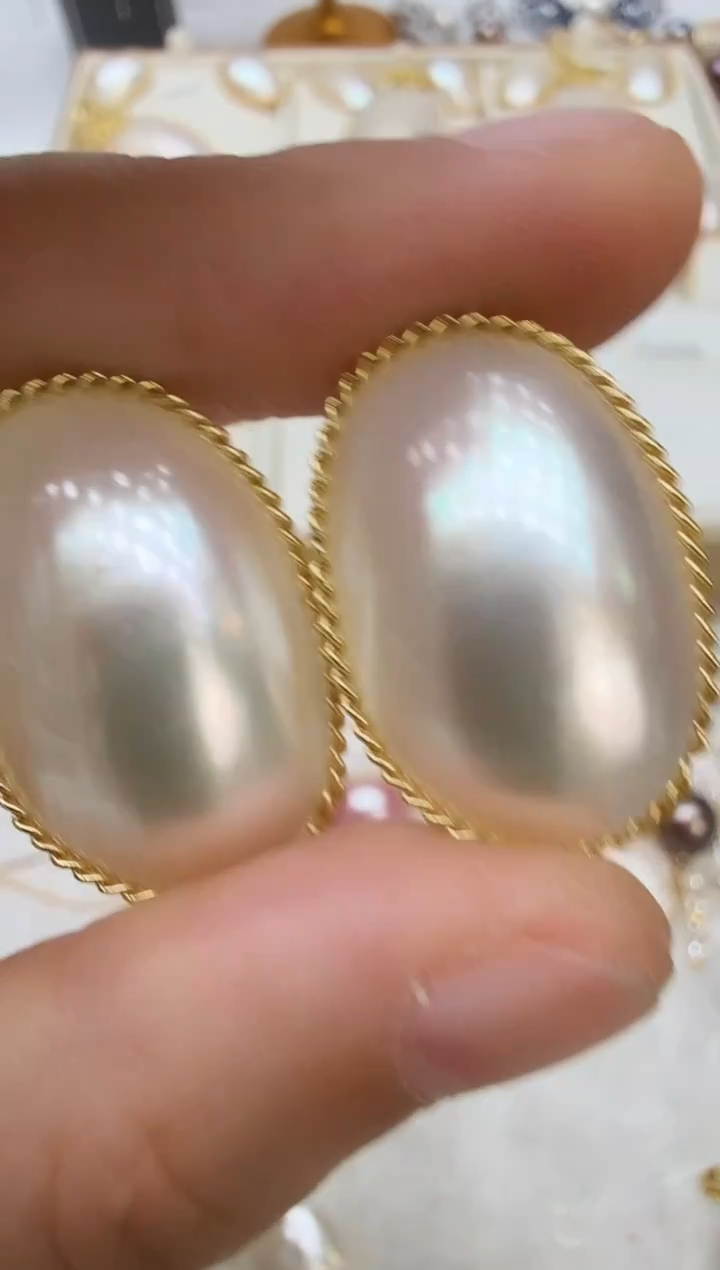 非金属925银无有边白色马贝