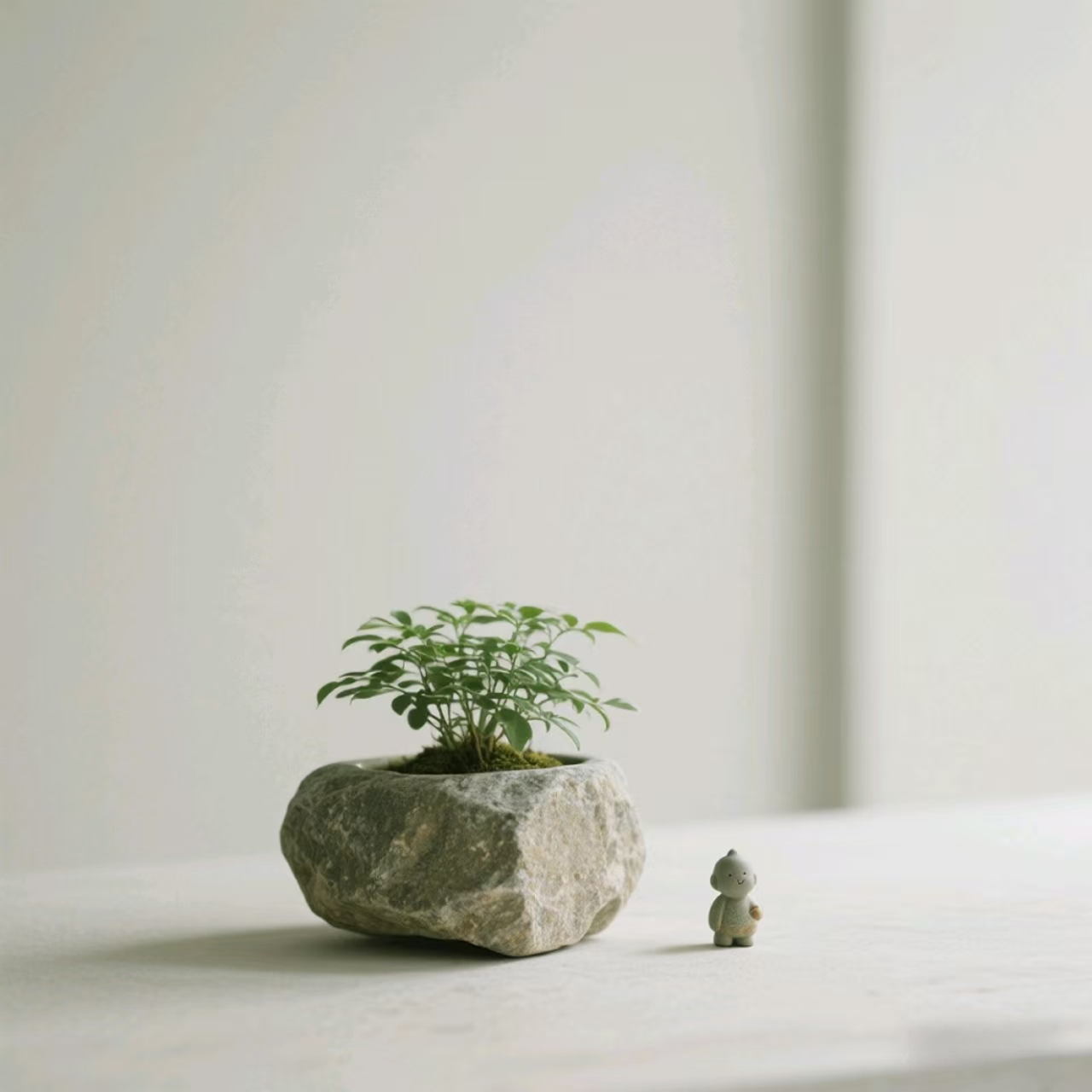 奇石石头花盆客厅鱼缸花器花瓶插花古法养鱼一物一拍观赏石摆件