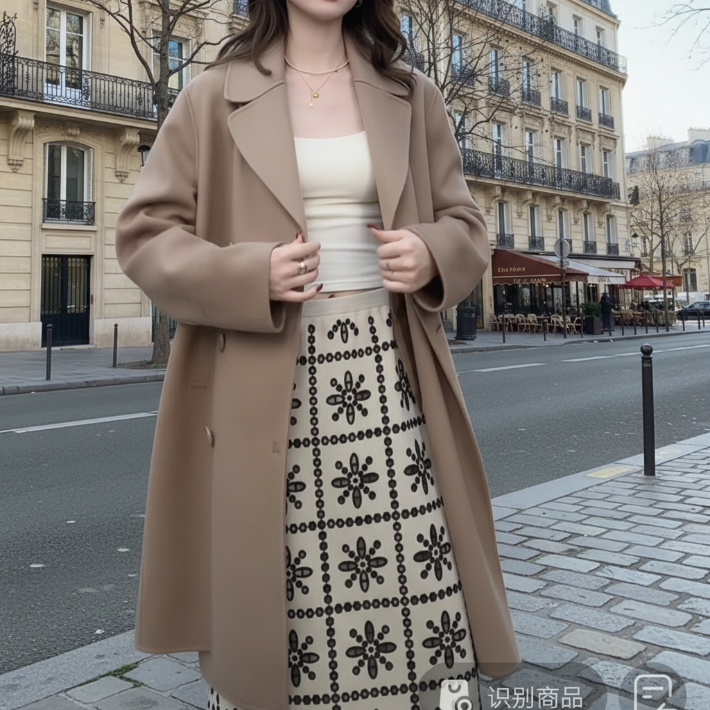 未使用 MaxMara 羊毛大衣 棕色/IT44