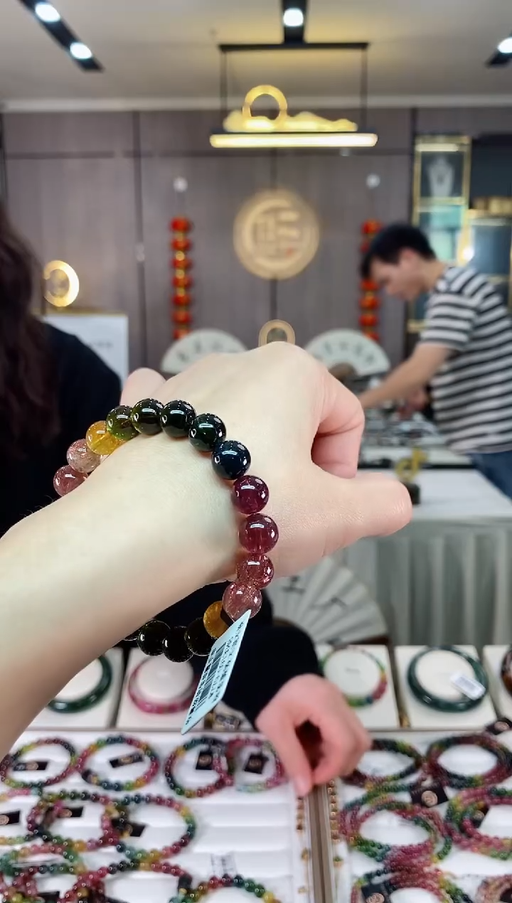 【闪购商品】碧玺单圈手串9mm+未镶嵌（多样性发一条）hon