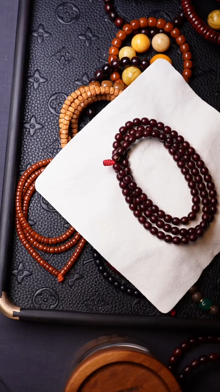 檀香紫檀（小叶紫檀）手串/手链小叶金标108x6.5mm