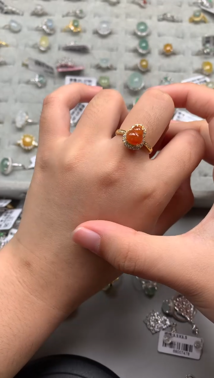 银S925镶嵌戒指翡翠11