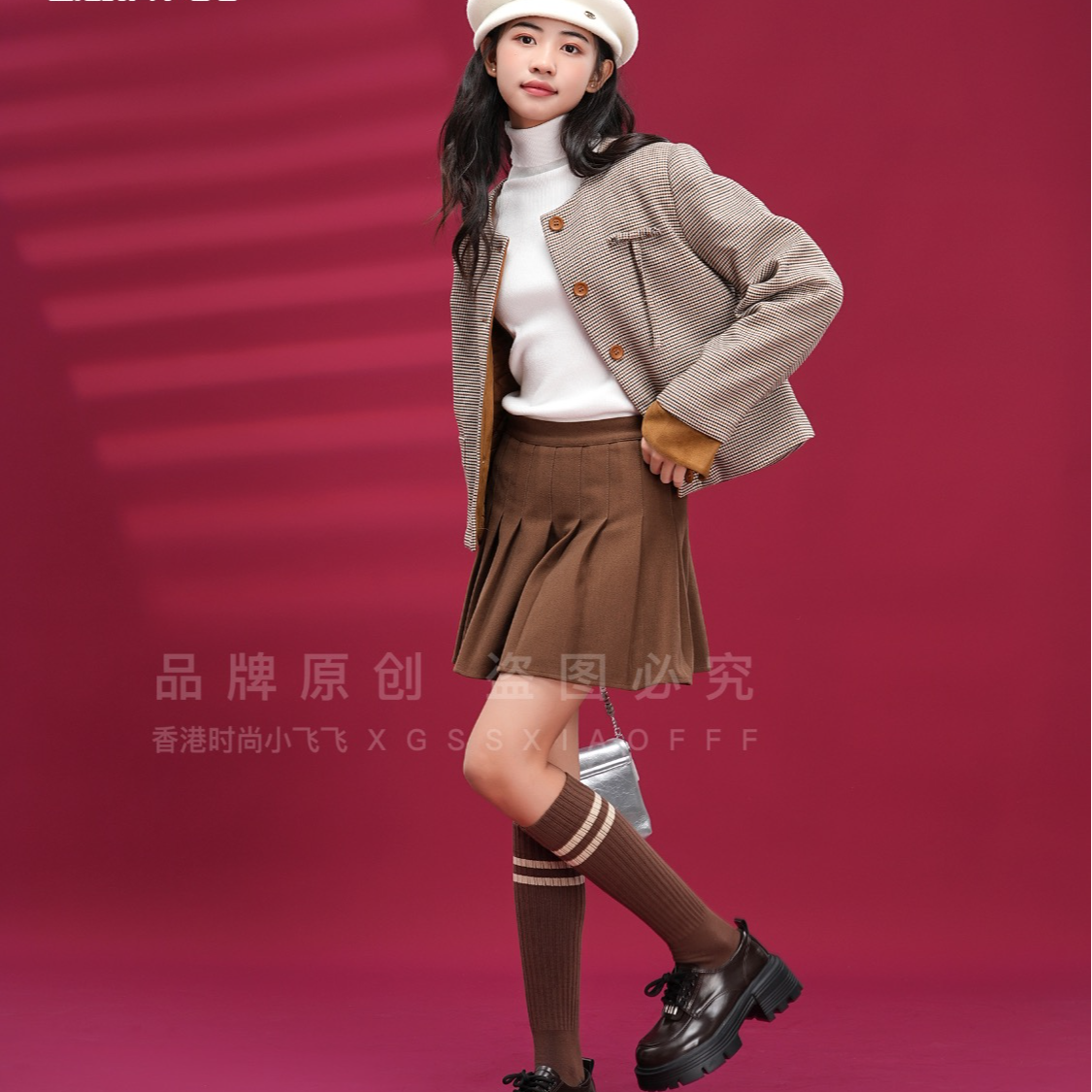 8717高端专享青少年冬季外套咖色（飞飞）