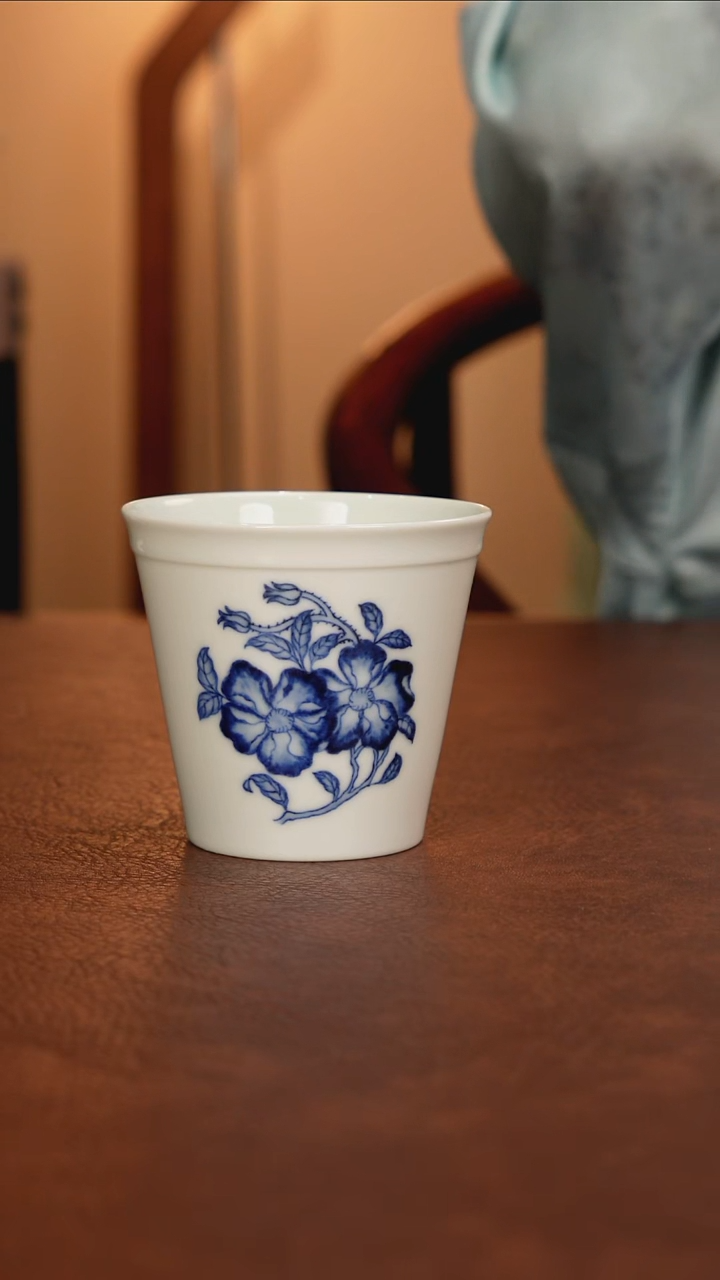 景德镇瓷器，明成化青花瓷手绘茶具~