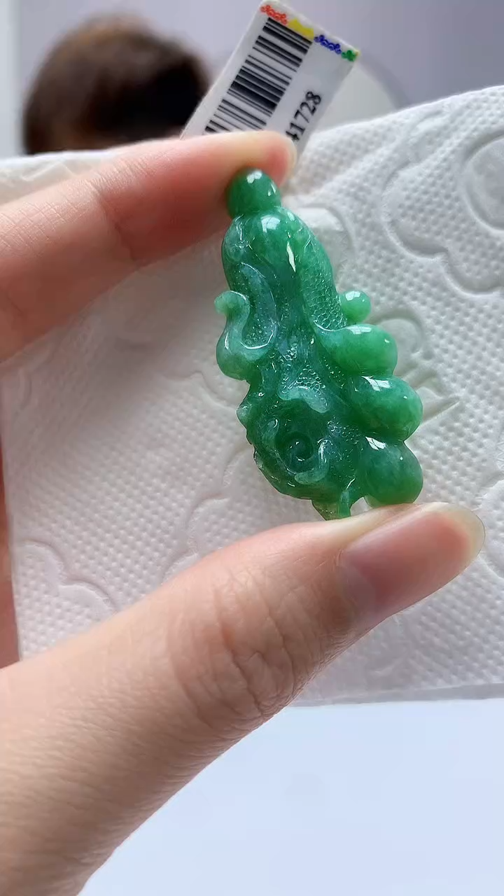 【闪购商品】定制翡翠未镶嵌4868zm-毛货挂件245白菜