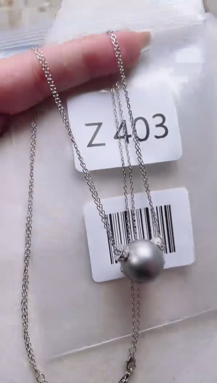 【闪购商品】海水珍珠套链银S925镶嵌Z403