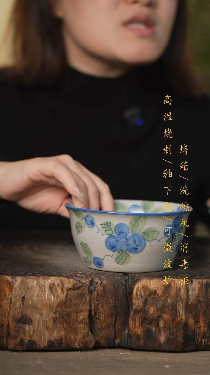 瓷片景德镇高温釉下彩可微波烤箱洗碗机