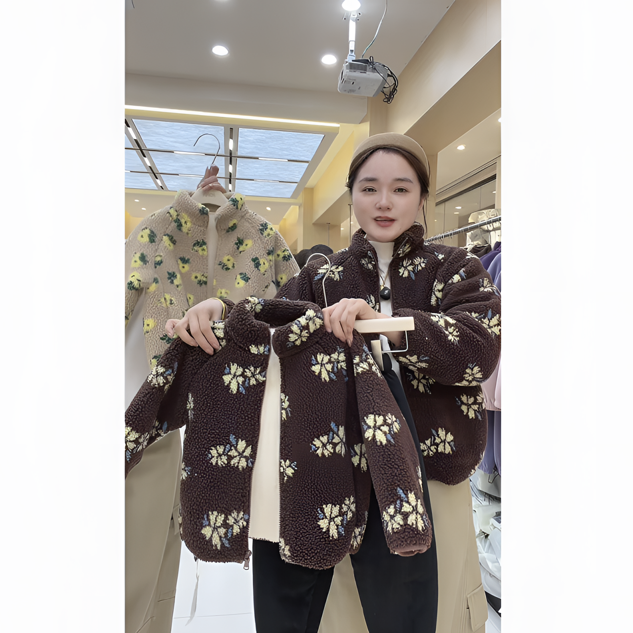 【宋晓暖】冬款碎花儿童男女款防羊羔绒韩系加绒加厚外套NJ-240060