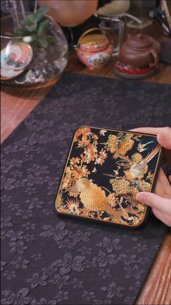 壹藏贰宝百鸟朝凤图案大垫子一片