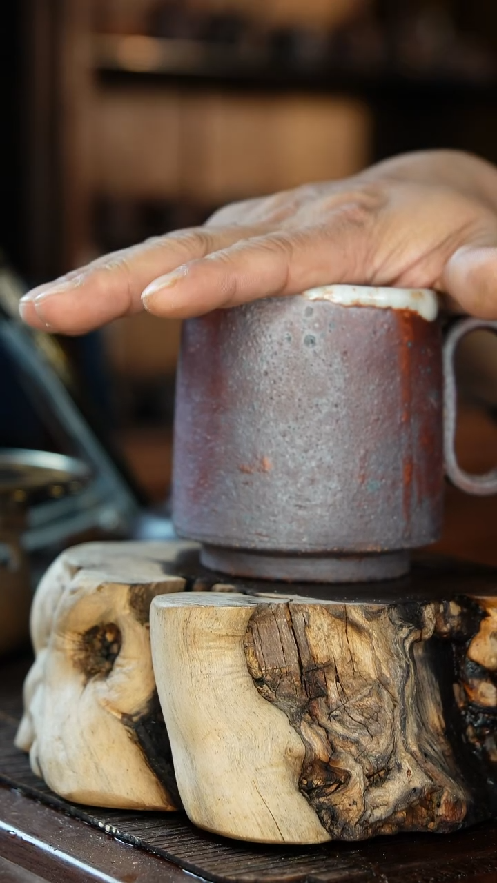 紫砂全手工正把方杯