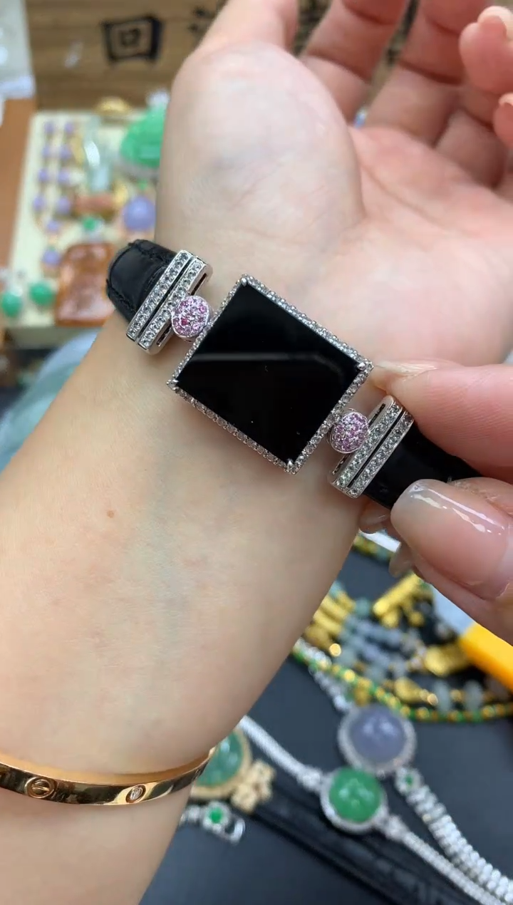 【闪购商品】翡翠手链18K金镶嵌388-中国好珍宝