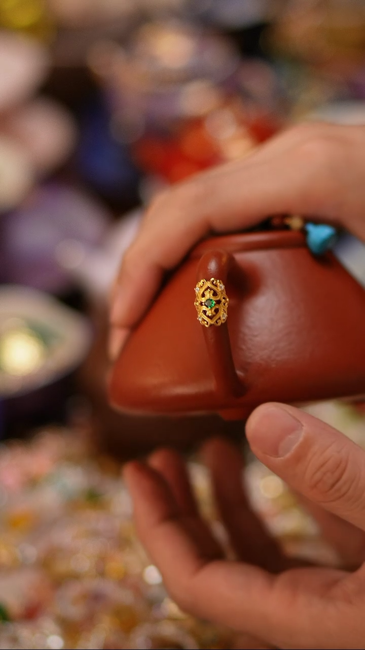 【闪购商品】摆件绿色壶把手绿色壶把手