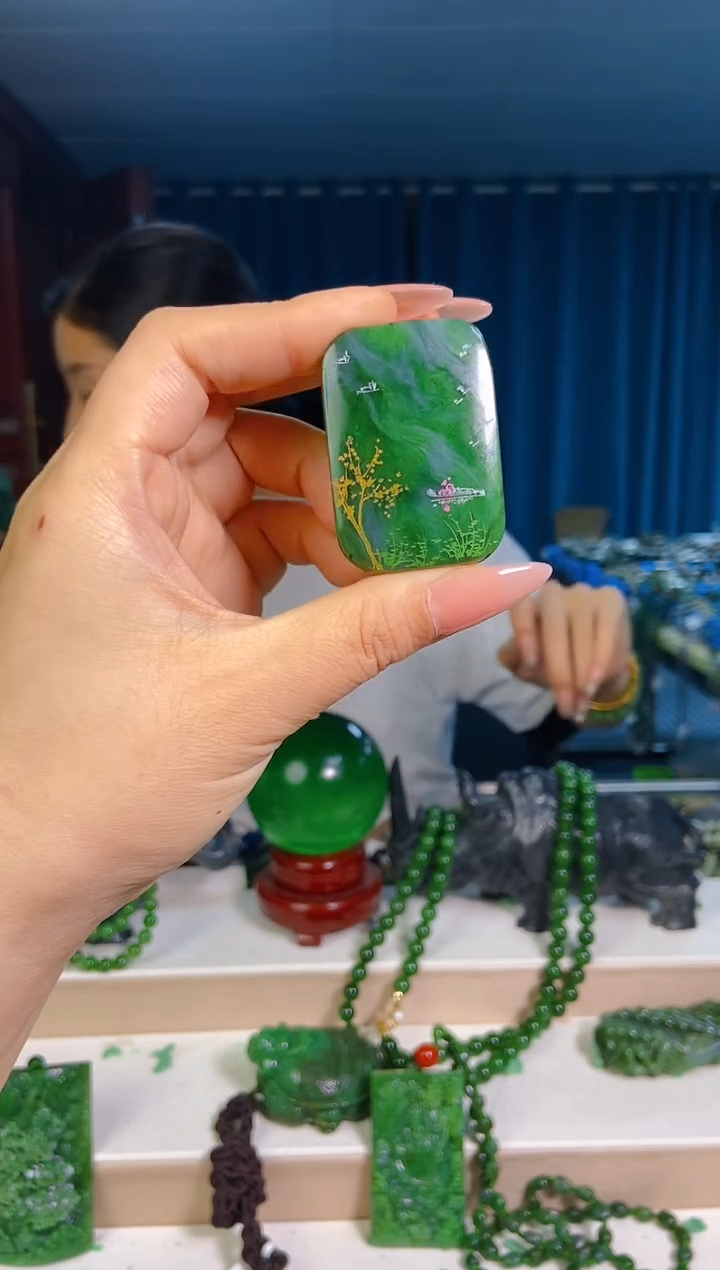 和田玉未镶嵌挂件1