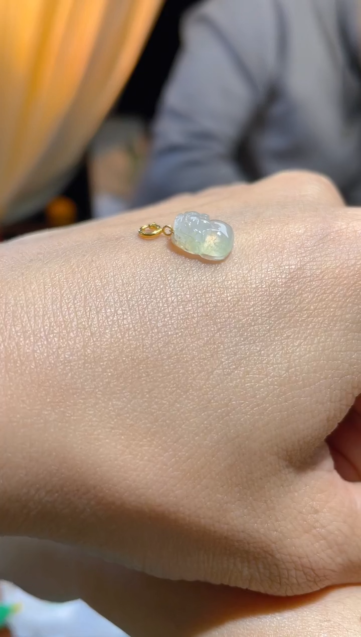 【闪购商品】翡翠颈饰18K金镶嵌假一赔三