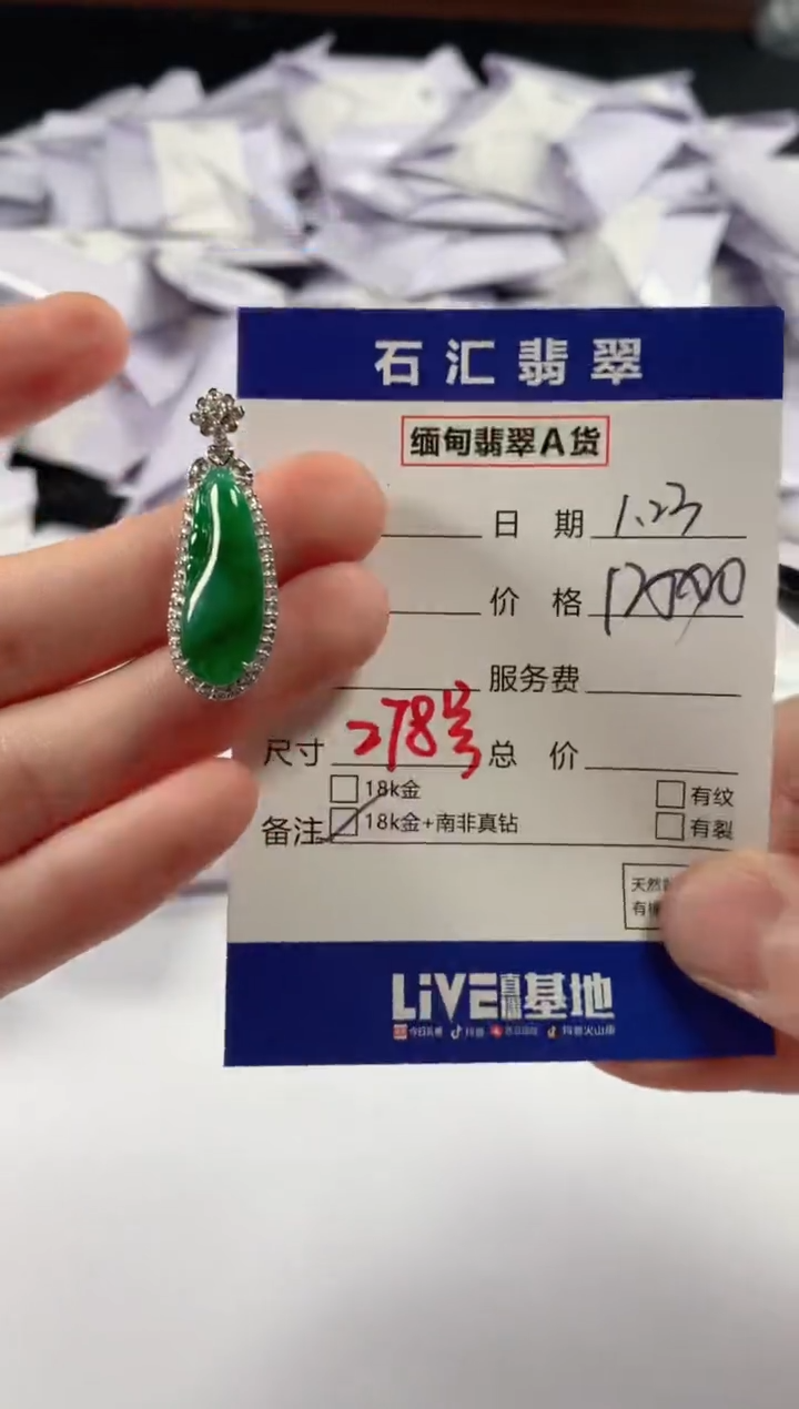 【闪购商品】翡翠颈饰18K金镶嵌1111111111