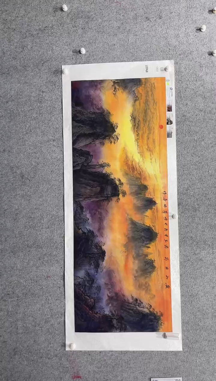 国画张传亭老师的红袍作品