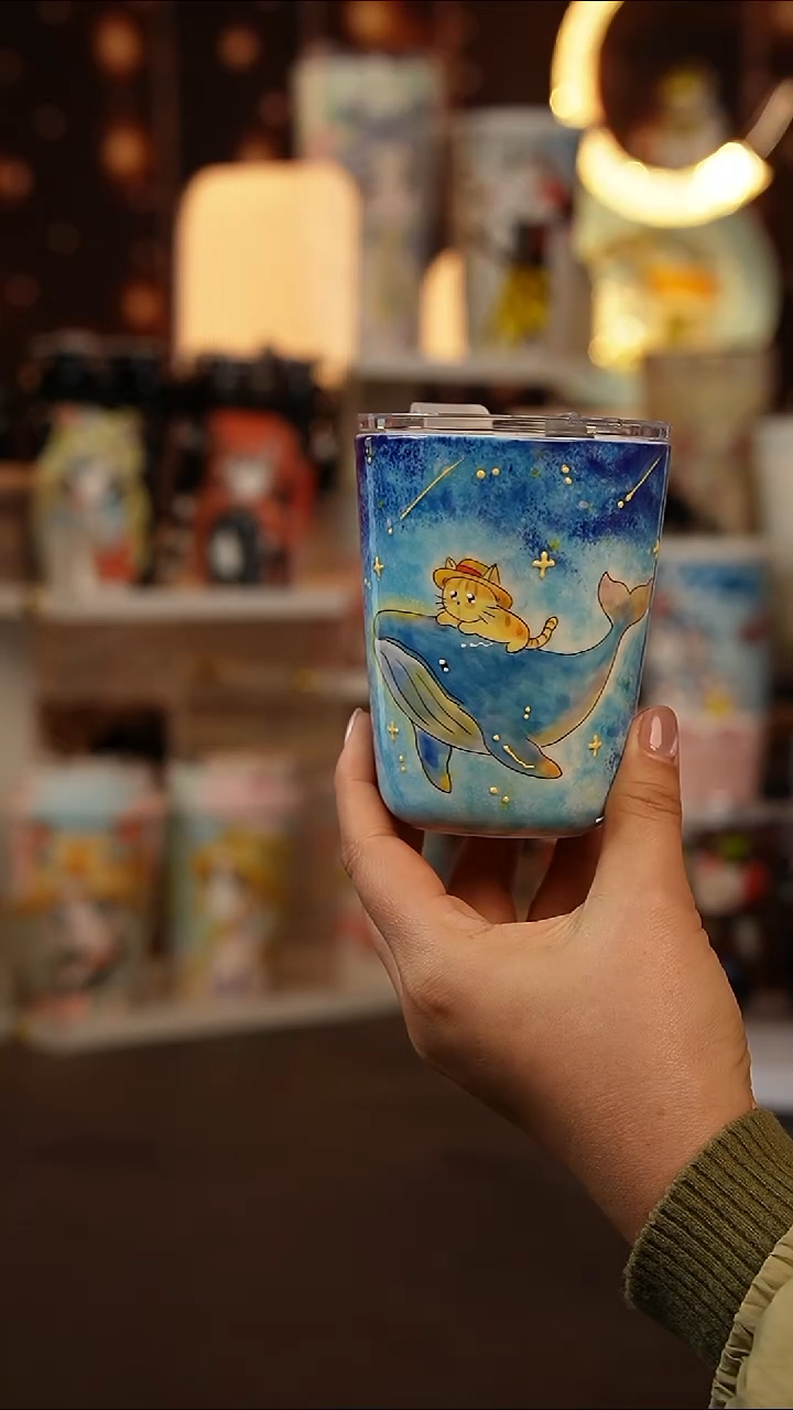 (玉泥）景德镇手工手绘文创陶瓷杯