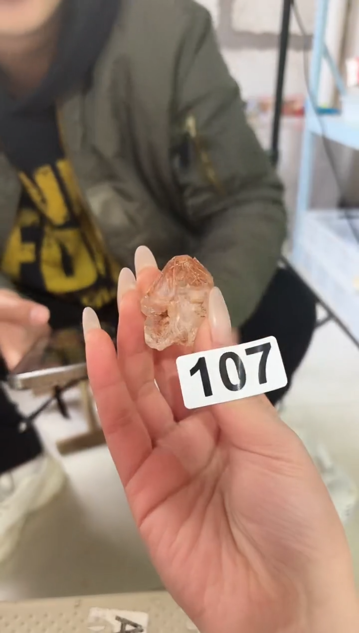 【闪购商品】摆件未镶嵌水晶红泥骸骨 107