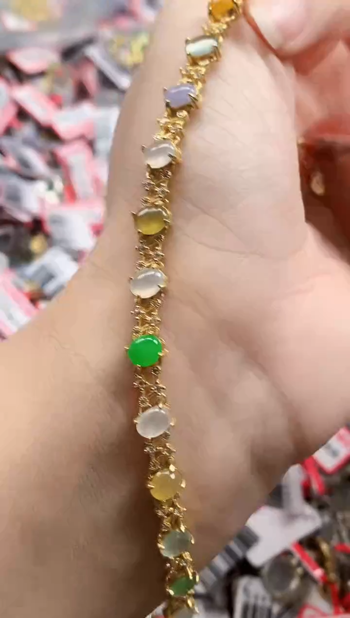 银S925镶嵌戒指翡翠天然A货缅甸翡翠