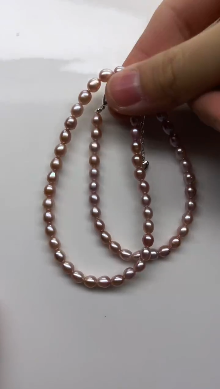 项链未镶嵌淡水珍珠紫色米胖子5-5.5mm