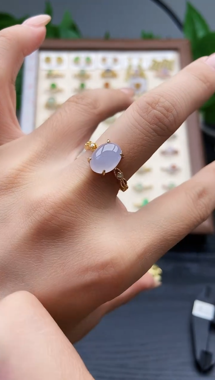 银S925镶嵌戒指翡翠12