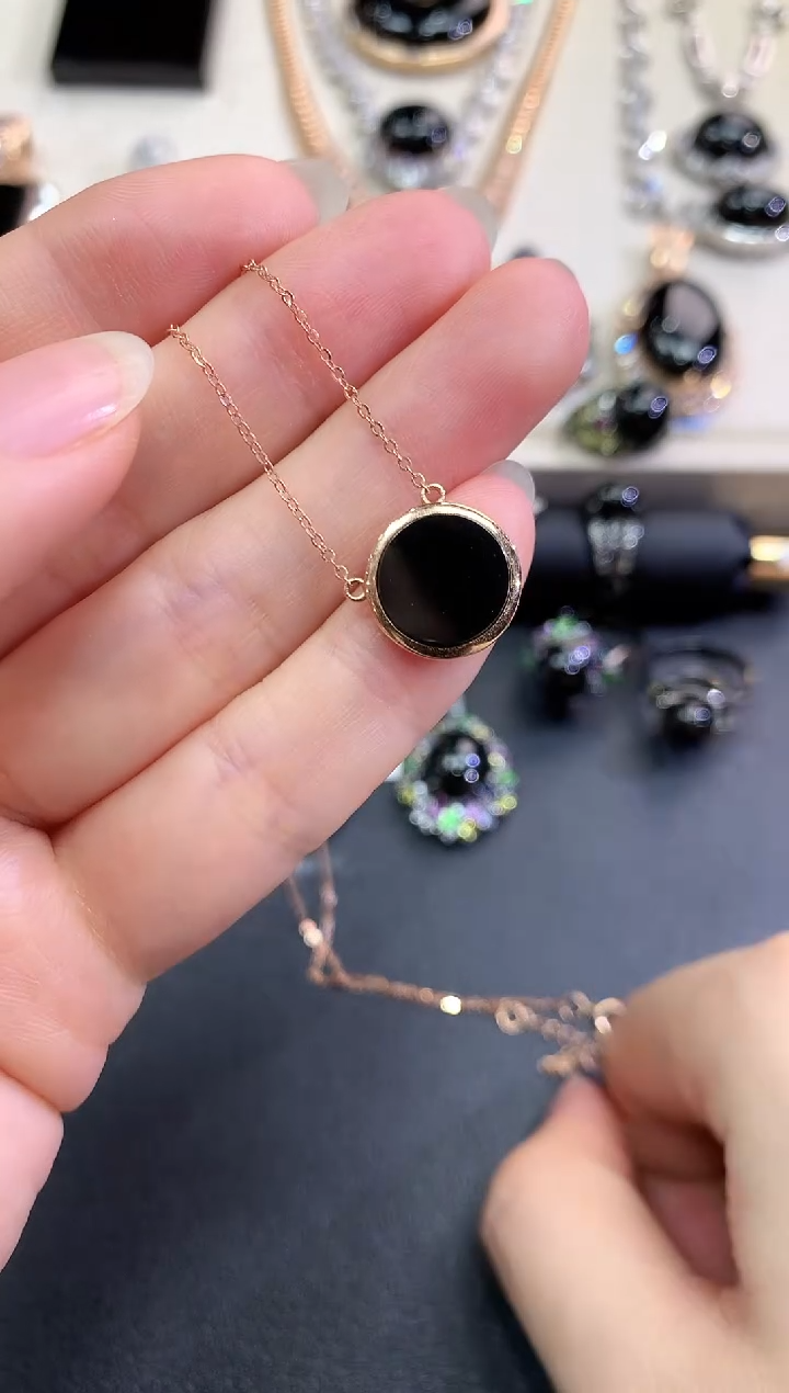 【闪购商品】翡翠颈饰18K金镶嵌C5   多样性一件发货