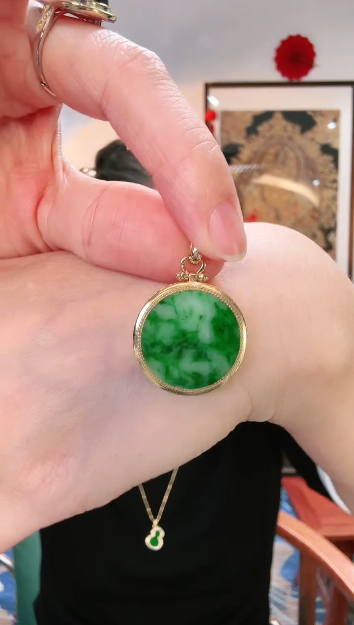 【闪购商品】翡翠吊坠(不含链)银S925镶嵌吊坠