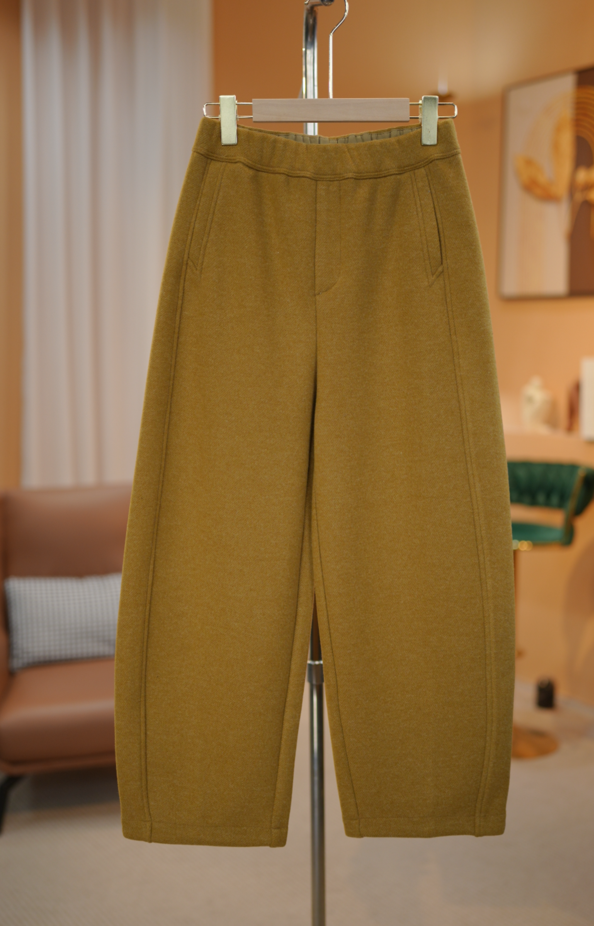 【江南家*阔腿裤】超细精仿羊毛中高腰窄版休闲时尚九分裤