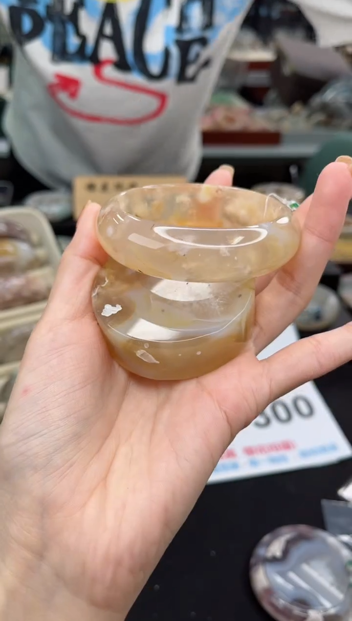 【闪购商品】石英质玉手镯未镶嵌57圈口（赠品镯心）3681510