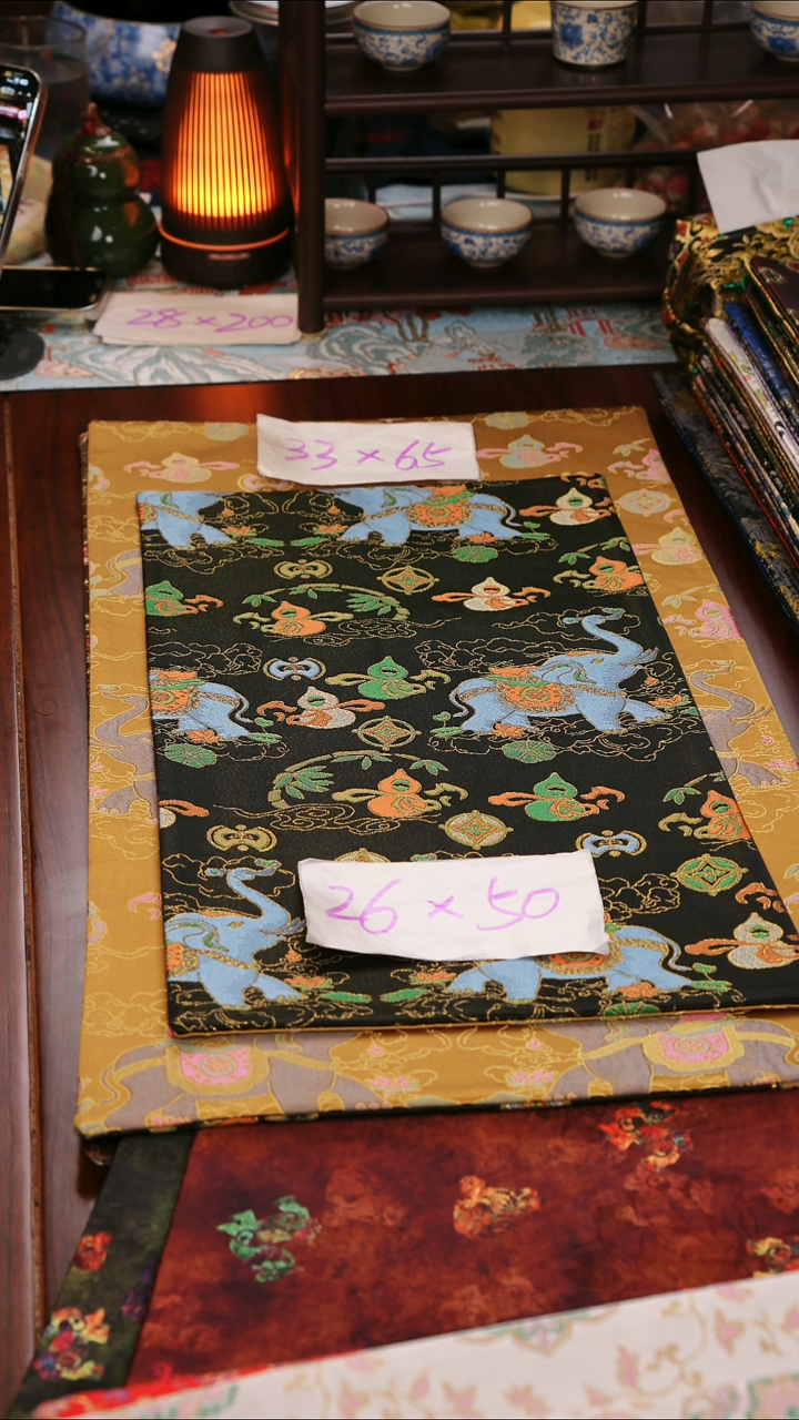 【吉象双面】中国风干泡织锦茶席26*50