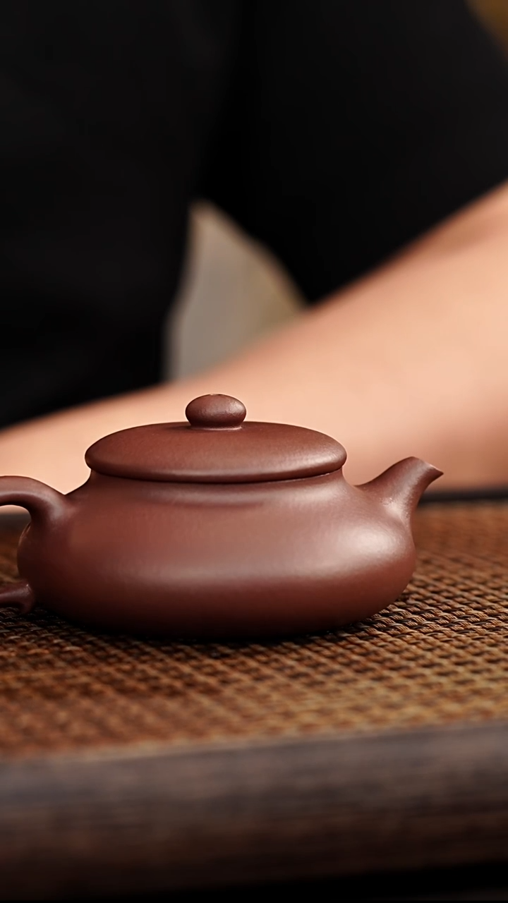 茶壶紫砂宜兴心悦紫砂  紫泥  矮梨