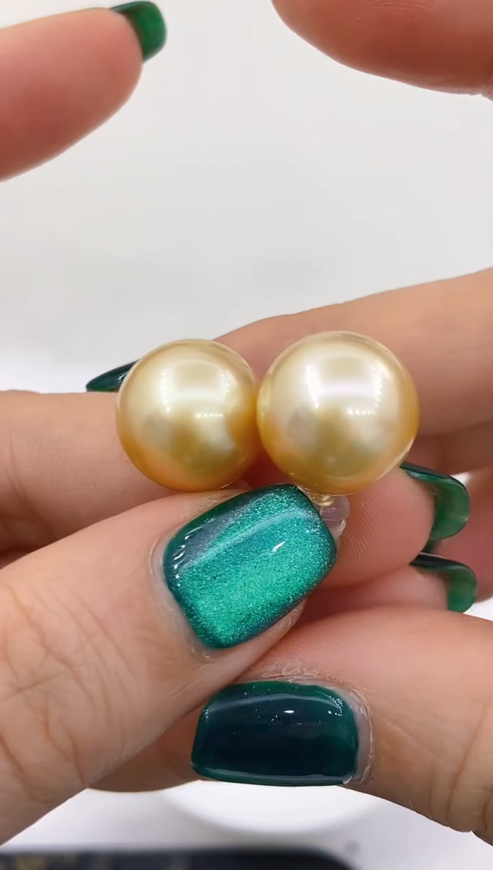 【闪购商品】海水珍珠耳饰18K金镶嵌146 14-15mm