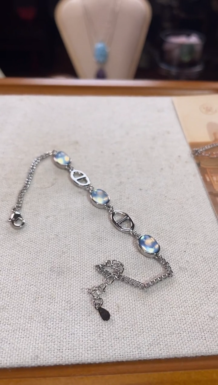 未镶嵌手链海蓝宝石天然海蓝宝手链