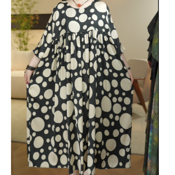 8844新款夏季波点优雅大气显瘦连衣裙