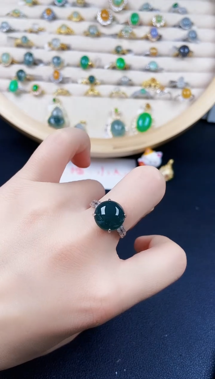 【闪购商品】翡翠戒指银S925镶嵌2465645