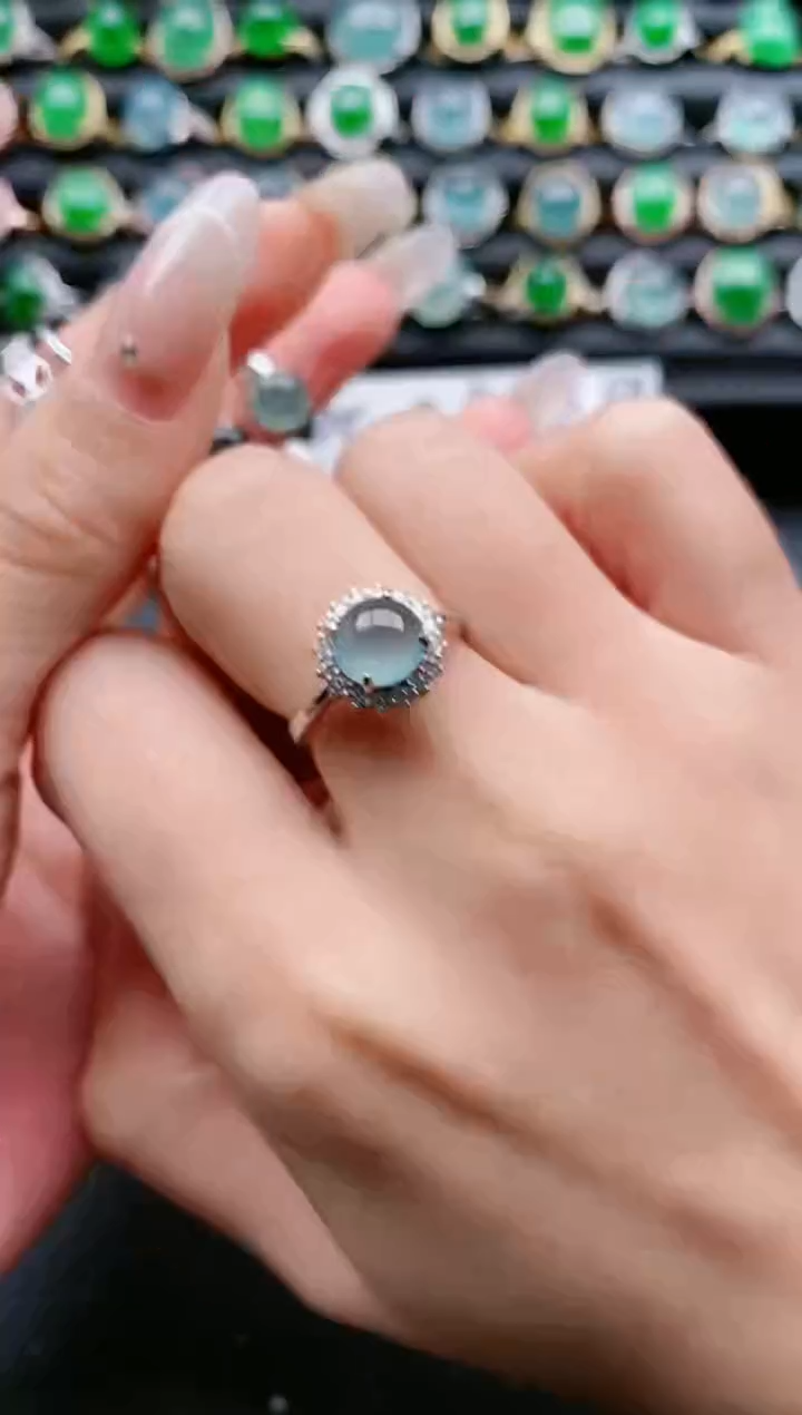 【闪购商品】翡翠戒指银S925镶嵌1111111111