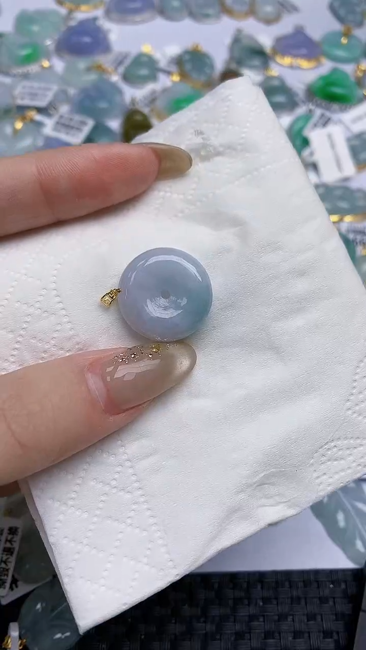 【闪购商品】翡翠颈饰18K金镶嵌天然A货翡翠 25