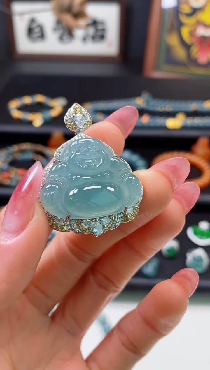 【闪购商品】翡翠颈饰银S925镶嵌0313777540