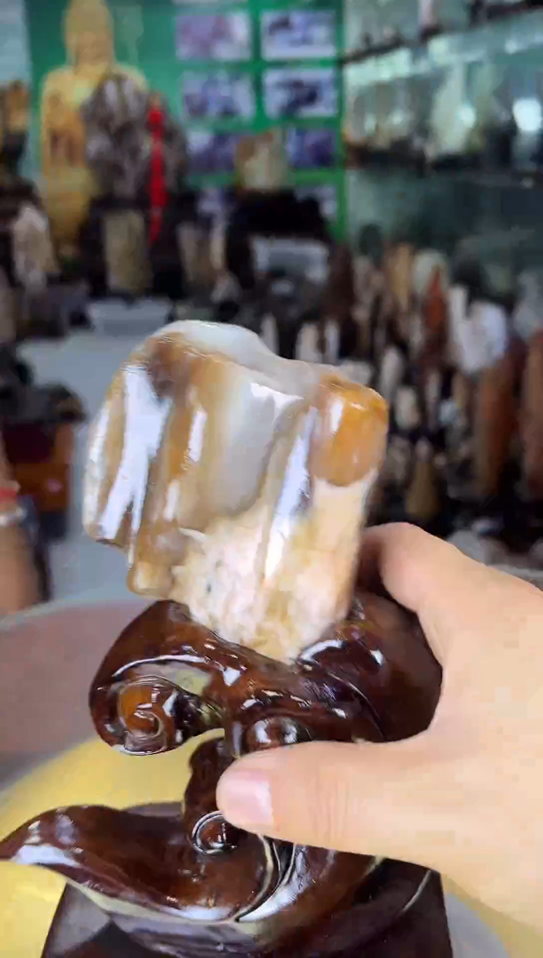 未镶嵌珠宝奇石硅化玉缅甸天然树化玉摆件