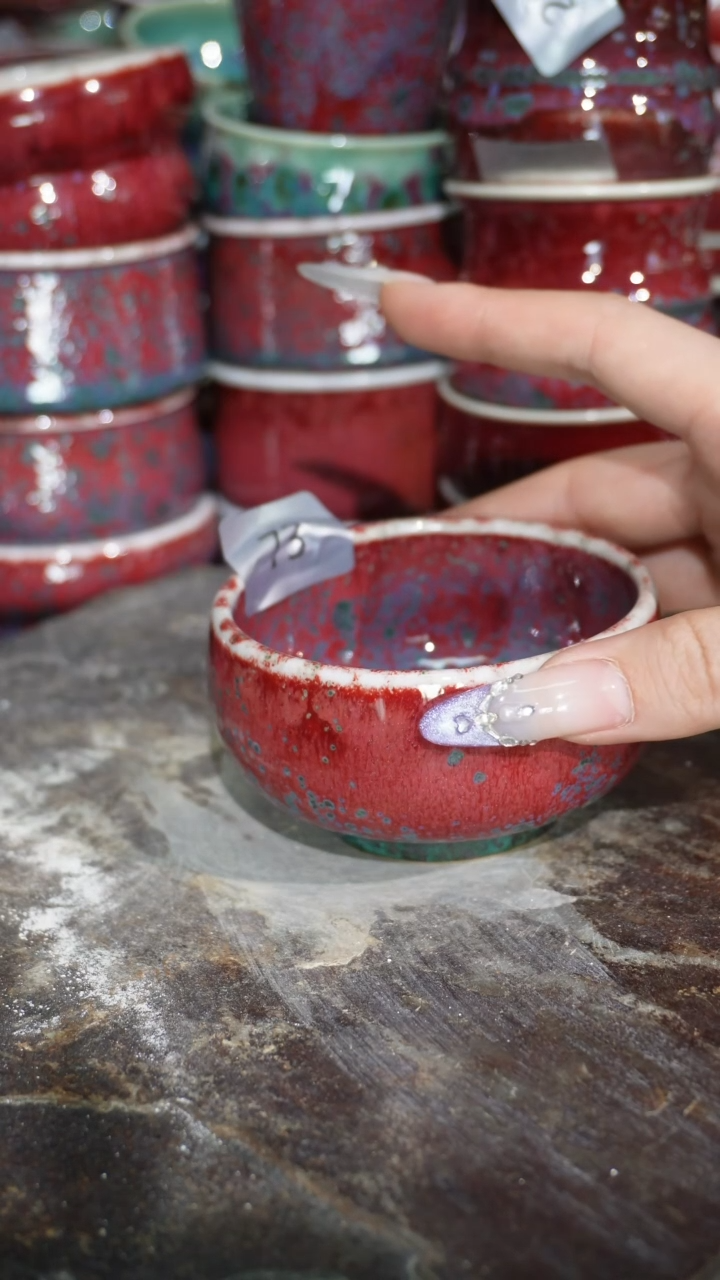 摆件陶精品窑变钧瓷茶器