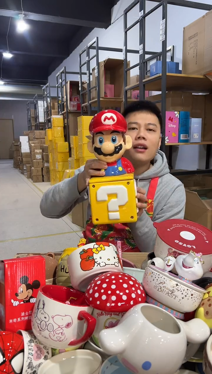 【闪购商品】杯马里奥问号罐一套