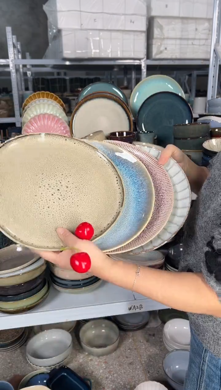 陶瓷外贸尾货瑕疵满20包邮X4大盘