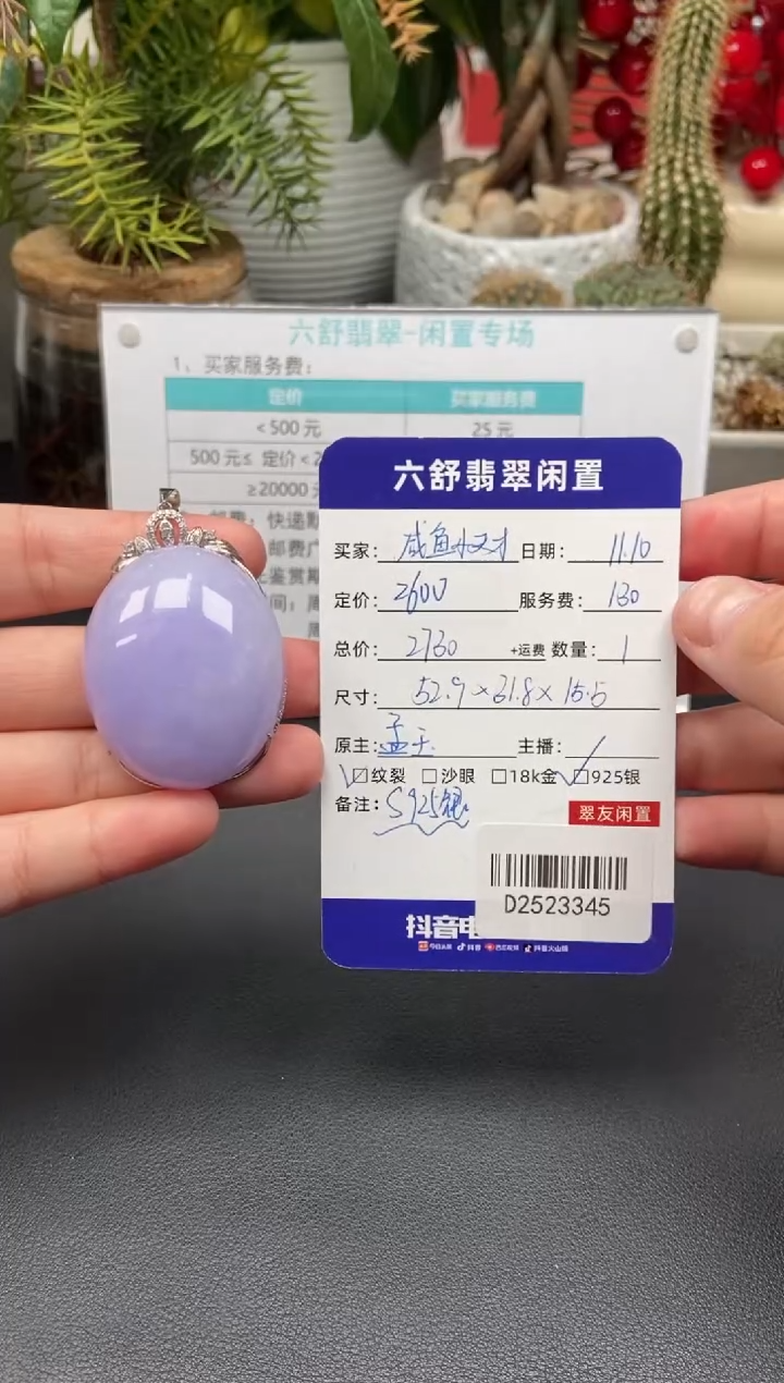 颈饰18K金镶嵌翡翠咸***才D2523345