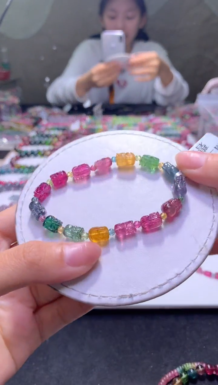 未镶嵌手串碧玺A71【天然碧玺】