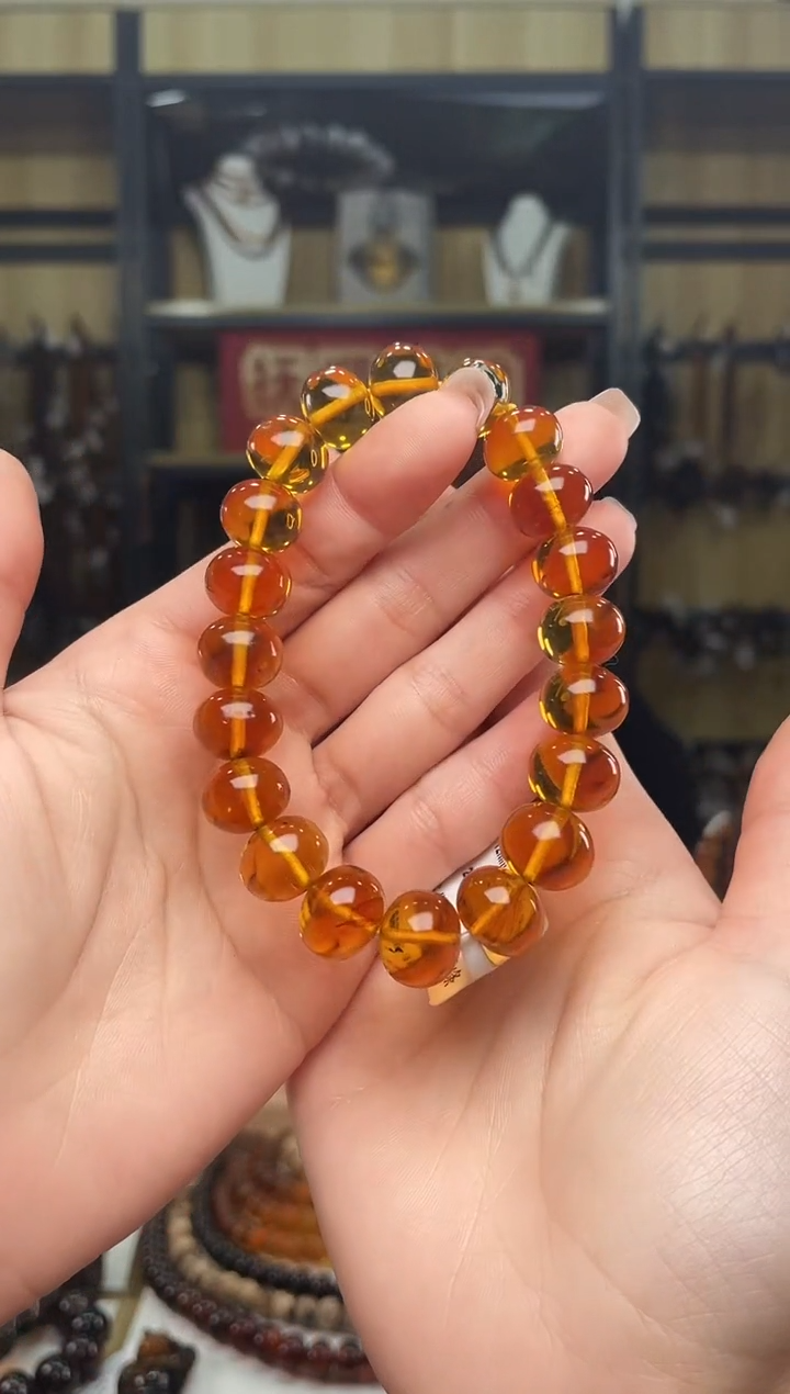 【闪购商品】琥珀裸石未镶嵌12+金珀手串